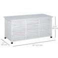 thumbnail image 3 of Outsunny Wooden Deck Box Outdoor Storage Container with Aerating Gap White, 3 of 10