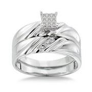 1/5 Carat Princess-Cut Cluster Bridal Set