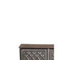 thumbnail image 2 of Benzara BM203653 Rustic Style 3 Drawer Metal Wall Decor with Hooks, Brown & Silver, 2 of 3