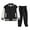 A32-Black, variant on Hessimy Toddler Boys Girls Spring Summer 2Pcs Snug Fit Long Sleeve Soft Sleepwear Pjs Set, Snug Fit Pjs Set, 3M-12Y(White,2-3 Years)