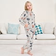 thumbnail image 6 of Fluffy Pajamas Set Fuzzy Winter Warm Pj Sets Pullover Tops and Long Pants Elegant and Simple Flowers X-Small, 6 of 8