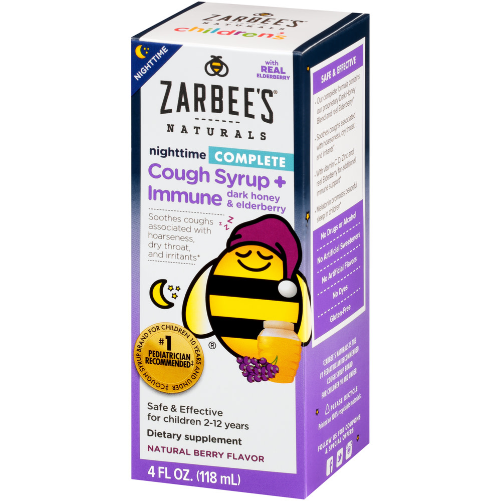 Zarbee's Naturals Children's Complete Cough Syrup + Immune Nighttime