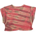 thumbnail image 2 of Purple Orchid - Little Girls Short Sleeve Tie Dye Top 28913-4 (pink grey stripe), 2 of 3