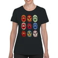 thumbnail image 2 of Officially Licensed Legends Of Lucha Libre Colorful Luchador Mask Collection Women's T-shirt, 2 of 3