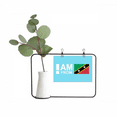 thumbnail image 1 of I Am From Kitts Nevis Metal Picture Frame Cerac Vase Decor, 1 of 3
