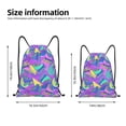 thumbnail image 2 of Gaeub Disco Roller Skates Drawstring Backpack Bag Sport Gym Sackpack Heavy Duty String Backpack for Men Women-Small, 2 of 6