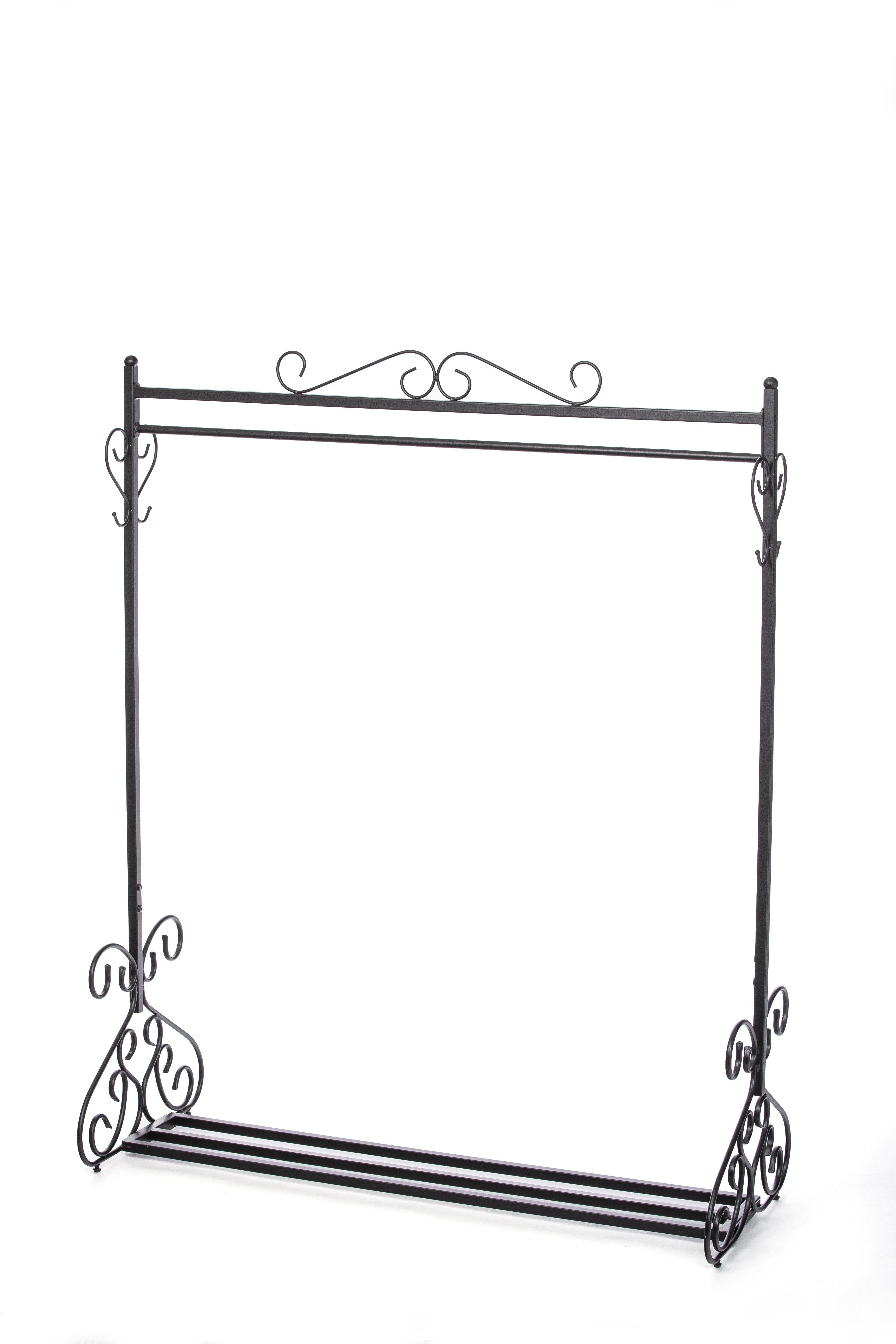 Mango Steam Freestanding Sheffield Garment & Coat Rack, Black (64.5 H x 47.5 L inches)
