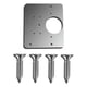 thumbnail image 1 of Placa de reparación de bisagras de gabinete, kit de reparación de bisagras de gabinete de cocina de acero inoxidable Placa + 4 tornillos, 1 of 9