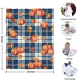 thumbnail image 4 of Fall Pumpkins and Leaves on Plaid Background Blanket,Comfortable Soft Flannel Throw Blanket,All Season,Warm Lightweight Blankets for Sofa Bed Couch Living Room Chair,30"x40", 4 of 4