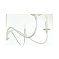 thumbnail image 6 of Living District Rohan 30" 6-Light Transitional Metal Chandelier in White, 6 of 8