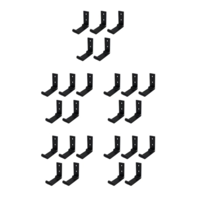 Wweixi 5pcs Single Foldable Wall Clothes Hanger Sleek Appearance Convenient Usage black L 5Set