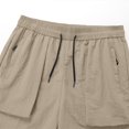 thumbnail image 4 of EOYWHK Men Shorts Athletic Quick Dry with Pockets Elastic Waist Athletic Shorts for Men Soft Lightweight Breathable Casual Activewear for Khaki, Size S, 4 of 9
