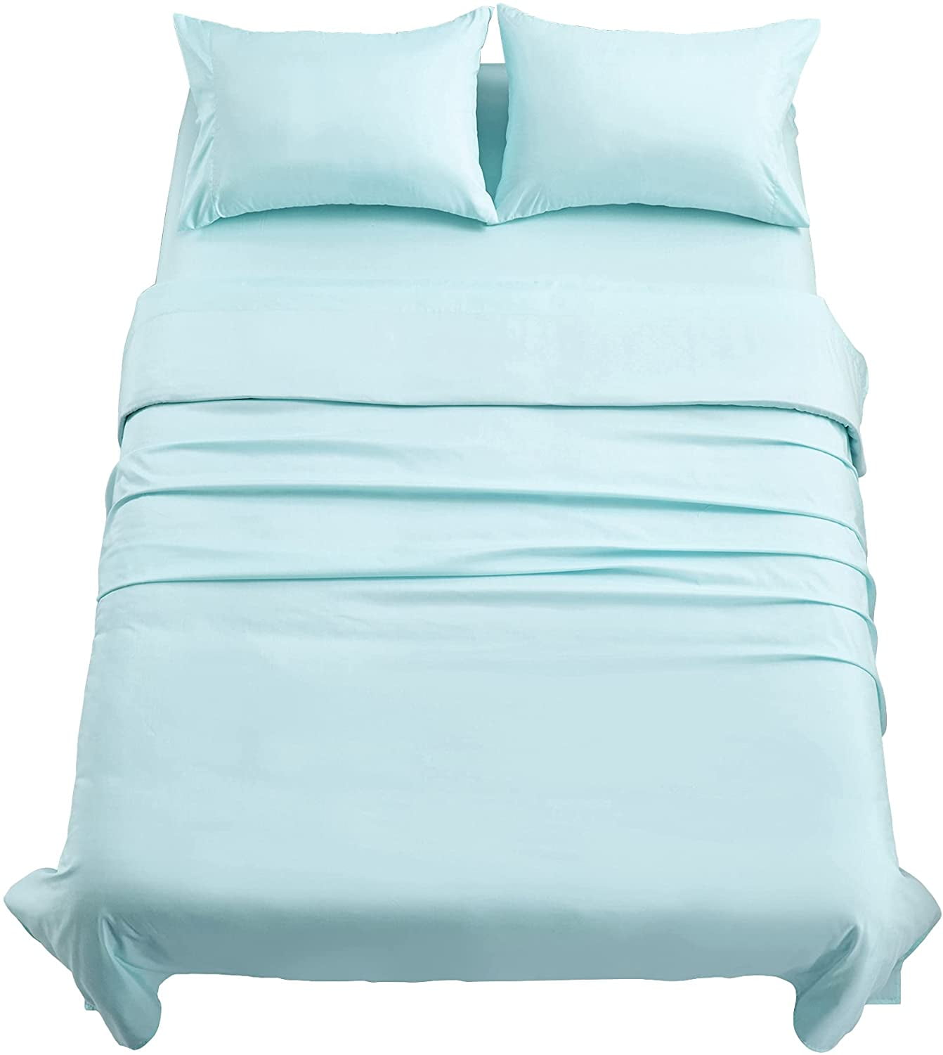 ZC5HAO Bamboo Sheets Set Twin with Deep Pocket, Cooling Bed Sheets for