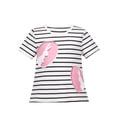 thumbnail image 4 of Girls Dress Easter Egg Bunny Rabbit Black White Stripe Short Sleeve 7 Years, 4 of 7