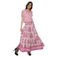 thumbnail image 5 of Moomaya Loose Palazzo And Crop Top Set Santoon Printed Ethnic Dress For Women, 5 of 6