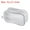 White, variant on Uxcell 4.7"x8.3"x2.8" Clear Toiletry Bag Makeup Bags with Zipper Handle Pink