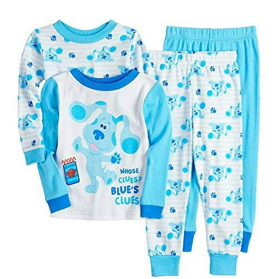 Blue's Clues Toddler Boy's 4-Piece Cotton Pajama Set (4T)
