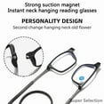 thumbnail image 4 of Magnetic Reading Glasses, Portable Readers With Neck Strap For Men & Women, Hands-Free Presbyopia Glasses For Reading, Hobbies, Crafts (Multiple Strengths Available)​, 4 of 7
