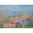 thumbnail image 2 of Monet, Claude 32x24 White Modern Wood Framed Museum Art Print Titled - Gardeners House At Antibes, 2 of 4