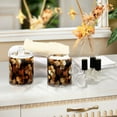 thumbnail image 4 of Yayeee 2 Pack Qtip Holder Bathroom Cotton Swab Canister with Lid Clear Dispenser Set, Gold Flower, 4 of 6