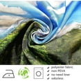 thumbnail image 6 of Waterfall Forest Shower Curtain - Green Plant Tree Falling Water Lake Nature Landscape, Creative Window Scenery, Polyester Fabric Curtains with Hooks, 70W x 70H Inch, Ideal for Tranquil and Scenic Bat, 6 of 6
