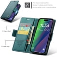 thumbnail image 2 of for iPhone 15 Plus Case, [RFID Blocking] PU Leather Wallet Flip Folio Case with Card Holder Kickstand Shockproof Phone Cover for iPhone 15 Plus (6.7 inch), Teal, 2 of 9