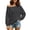 Dark Gray, variant on Xaqiouau Off The Shoulder Tops For Women Lightweight Pullover Sweatshirt Drop Shoulder Long Sleeve Loose Casual Fall Sweaters Oversized Tunic Blouse