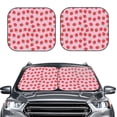 thumbnail image 2 of Balery Hand Drawn Strawberry Parasol para parabrisas de coche de 2 piezas | Parasol plegable para parabrisas delantero de coche para la mayoría de sedanes-Large, 2 of 6