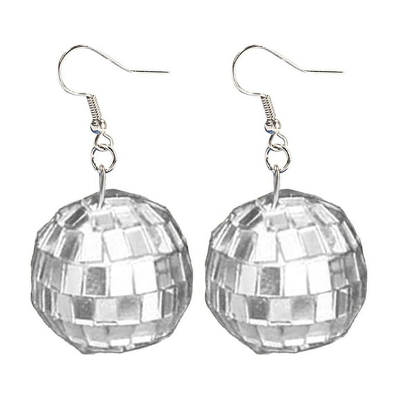 70's Disco 30mm Color Pendant Simple Bounce Earrings Costume Accessory for Personal Decor