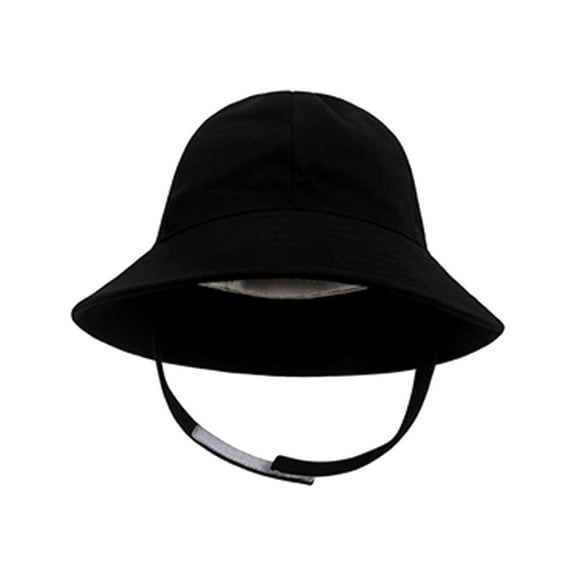 Baby Girl Hats Toddler Kids Solid Beach Hat Wide Brim Outdoor Play Bucket Hat Black L