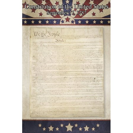 - 1776 Us Constitution Original Document Poster Signed Historic 24X36