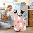 thumbnail image 5 of Yayeee Freestanding Laundry Hamper with Handle Collapsible Large Storage Basket for Clothes, Pink Cartoon Halloween, 5 of 7