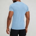 thumbnail image 2 of APEXFWDT Men's Fitness Athletic Short Sleeve T-Shirt Crew Neck Casual Muscle Shirt for Gym Training,XXL,Blue, 2 of 6