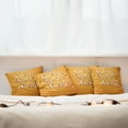 thumbnail image 3 of Ambesonne Saying Throw Pillow Cover 4 Pack, Home Related Calligraphy, 20", Marigold White, 3 of 6