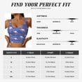 thumbnail image 5 of Goofa Flamingo Printed Sports Bras for Women, High Impact Running Bra Workout Crop Tank Tops Longline Sports Bra Push up-Small, 5 of 9