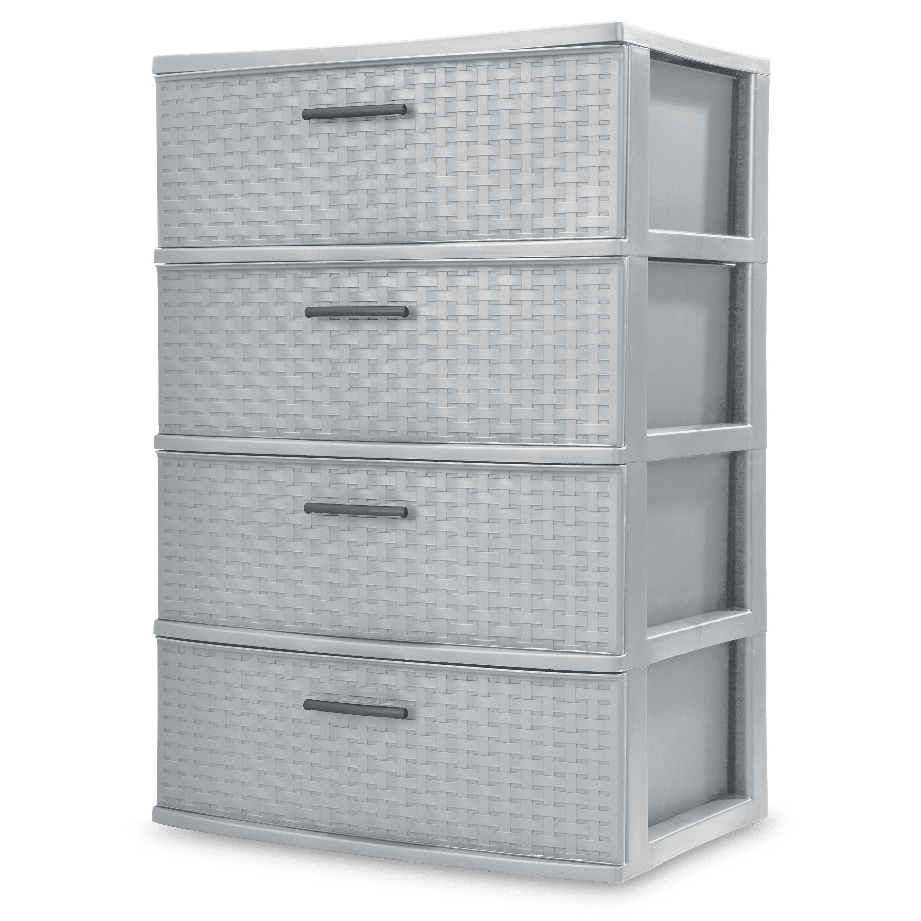 Storage Tower 4 Drawer Plastic Cabinet Clothes Organizer Box Espresso Bedroom
