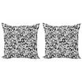 thumbnail image 1 of Ambesonne Black and White Throw Pillow Cover 2 Pack, People Portrait, 24", Black White, 1 of 2