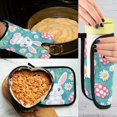 thumbnail image 5 of Yayeee Oven Mitts and Pot Holder Set of 2 Heat Resistant Kitchen Gloves Baking Hot Pad, Cartoon Easter Bunny, 5 of 5