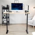thumbnail image 2 of VIVO Electric 60” x 24” Stand Up Desk, Light Wood Table Top, Black Frame, 2 of 8