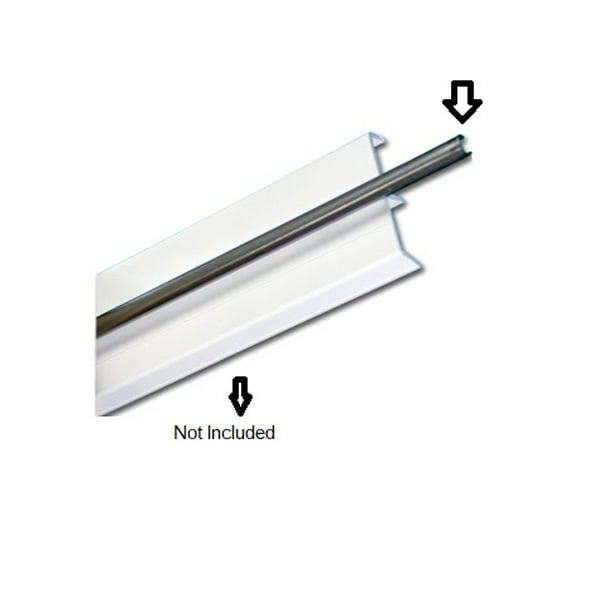 Sill Track for Sliding Doors, Snapin, Stainless Steel 72 in Long