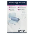 Drive Medical Bathroom Safety Shower Tub Bench Chair with Back, Gray