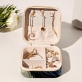 thumbnail image 6 of Crow Square Travel Jewelry Box Earring Necklace Bracelet Holder Organizer Stand Display Case Decorative Storage Box, 6 of 6