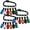 18pcs, variant on 12Pcs Bit Holder Keychain 1/4 inch Hex Shank Aluminum Alloy Screwdriver Bits Holder Drill Bit Holder Keychain with 105° Right Angle Drill Attachment Carabiner Bit Holder Gifts for Men (12Pcs)