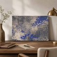 thumbnail image 5 of Abstract Blue Grid Canvas Wall Art, Minimalist Gray Pixelated Blocks Geometric Wooden‑Stretched Canvas Print Artwork, Home Wall Decor for Living Room Bedroom Office 18"Lx12"W, 5 of 9