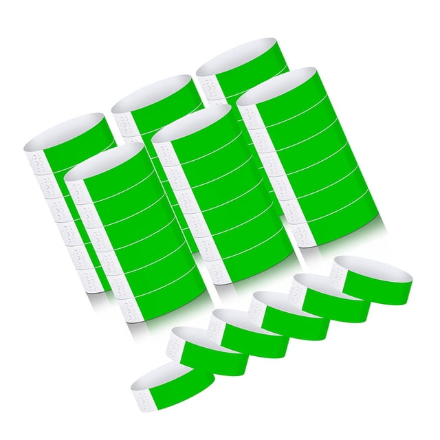 6 rollos de pulseras de papel Toystoory para discoteca verde