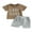Brown, variant on Bagilaanoe 2pcs Toddler Baby Boys Short Pants Set Letter Print Short Sleeve T-shirt Tops Shorts 6M 12M 18M 24M 3T Kids Casual Summer Outfits