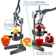 thumbnail image 3 of JoyTable Professional Citrus Juicer Set – 7 Piece Heavy-Duty Cast Iron Commercial Juice Press With Glass Juice Bottles and Funnel, 3 of 4