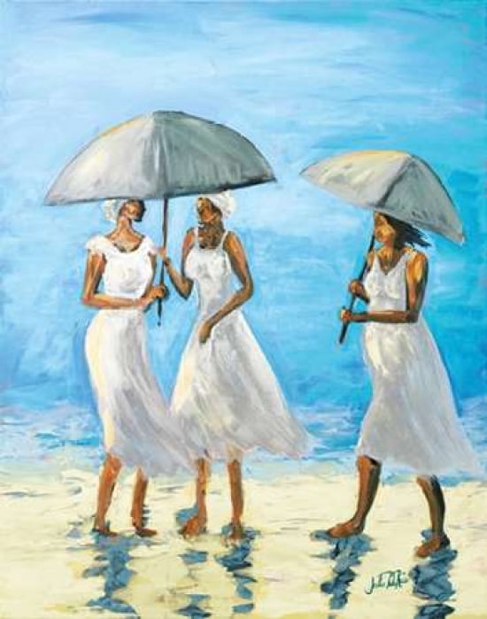 Women on Beach II Canvas Art - Julie DeRice ()