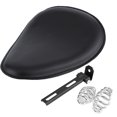 thumbnail image 2 of Motorcycle Solo Black Leather Vintage Style Comfortable Riding Durable Heavy Duty Steel Bracket Spring Mount for Chopper Bobber Custom, 2 of 7