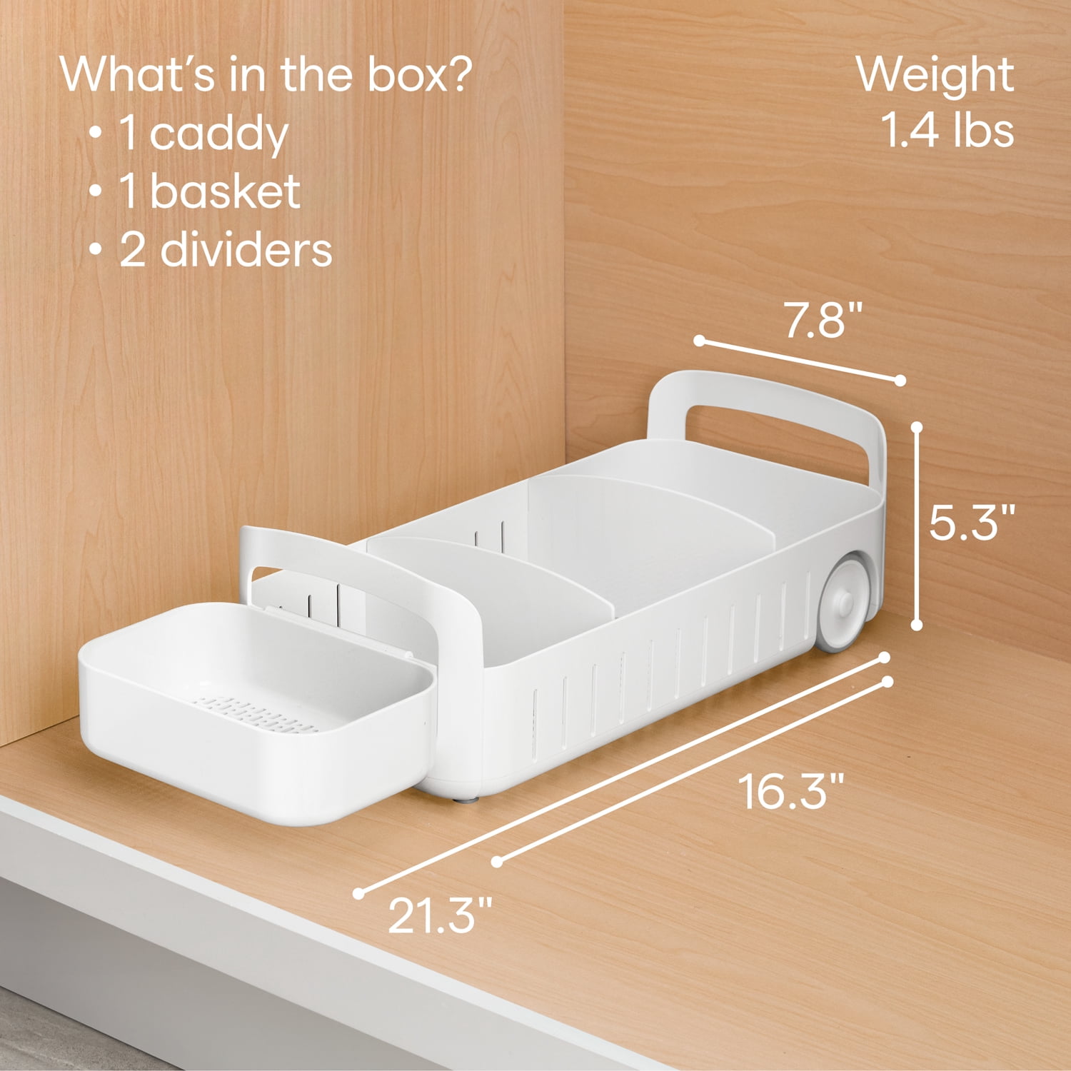 YouCopia RollOut Under Sink Caddy, 8" x 16"
